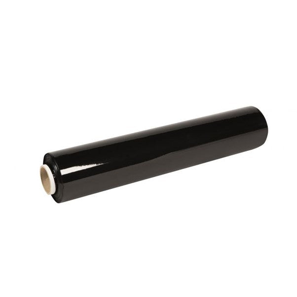 LLDPE Cast Stretch Film 500mm Width x 250mtr Length 20mu 50mm Standard Core Black 6 Rolls per Case