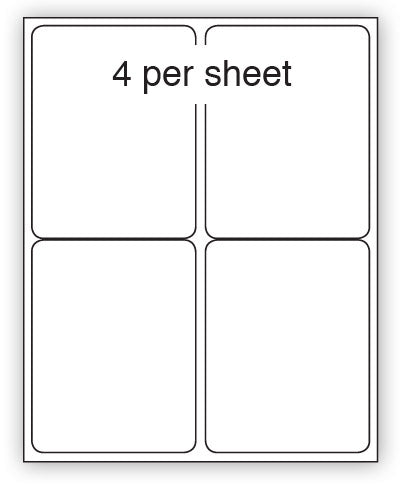 A4 Laser Label 4Up White 100/pack 5/box