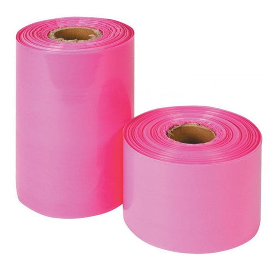 Lay-flat Tubing polythene 152mm x 150mtr 62.5mu pink antistatic