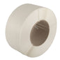 PP Embossed Hand Strap 12mmx0.7mmx1300mtr Cardboard Core 150x200mm 194kg Breaking Strain White