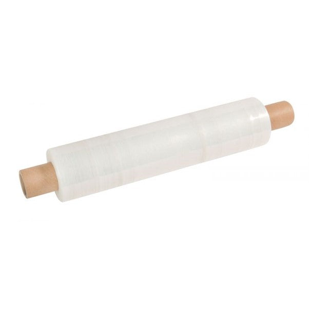 LLDPE Cast Stretch Film 400mm Width x 300mtr Length 20mu 38mm Extended Core Clear  6 Rolls per Case