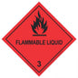 Highly Flammable Hazard Warning Labels 100 x 100mm