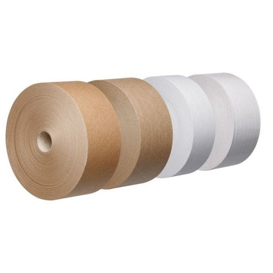 Plain Gummed Paper WAT Tape 70mm x 200mtr Plant Starch Glue adhesive Brown Gum Side Out