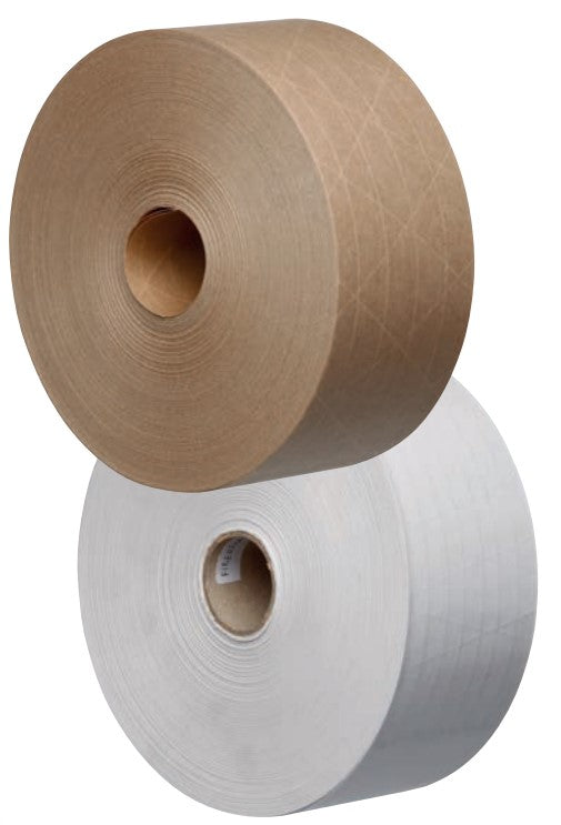 Reinforced Kraft Paper WAT Tape 70mm x 305mtr Plant Starch Glue adhesive Brown Gum Side In