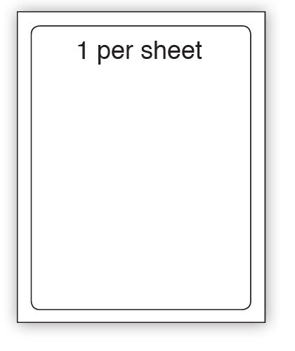 A4 Laser Label 1Up White 100/pack