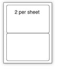A4 Laser Label 2Up White 100/pack 5/box