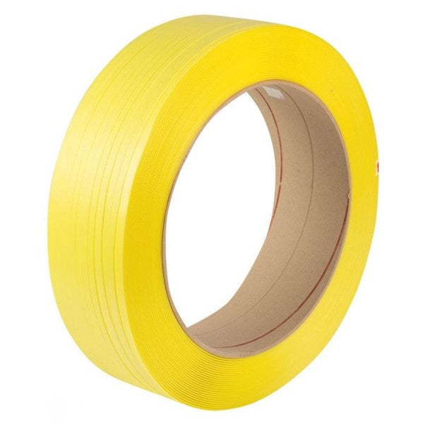 Polypropylene Embossed Machine Strap 12mmx0.85mmx2000mtr Cardboard Core 150x406mm 240kg Breaking Str