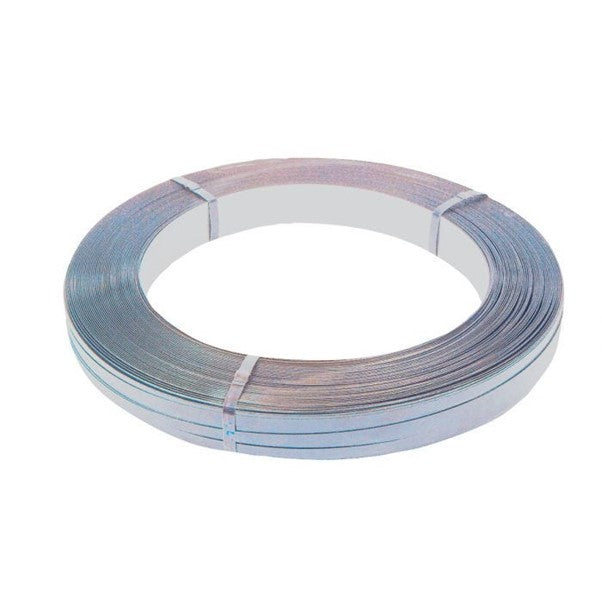 Mill Wound Steel Smooth Hand Strap 13mmx0.5mmx1010mtr No Core 570kg Breaking Strain Zinc Coated