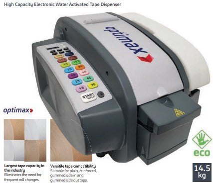 Automatic Electric Water Activated Tape Dispenser & UK cable 539mm L x 325mm W x 309mm H