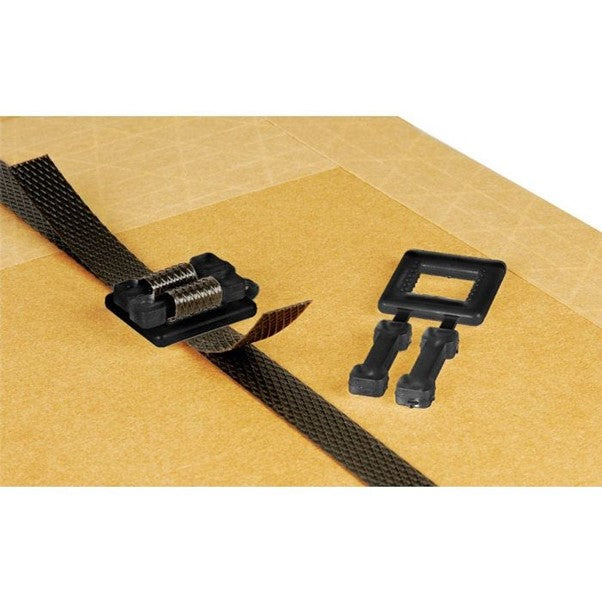 Polypropylene Plastic Buckle 12mm Width For Plastic Strapping 1000 Per Box Black in Colour