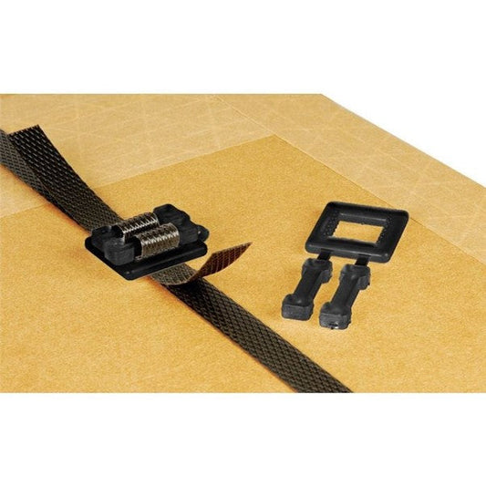 Polypropylene Plastic Buckle 12mm Width For Plastic Strapping 1000 Per Box Black in Colour