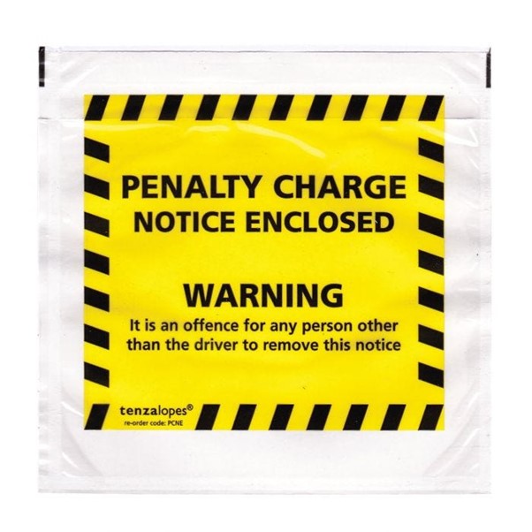 Penalty Charge Notice Wallets (Penalty Charge) 1000 Per Box Low Tack