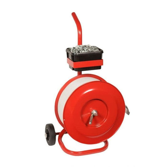 Mobile Dispenser for Plastic Strapping on a 150/190mm cardboard cores