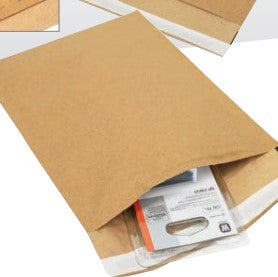 Kraft Mesh Paper Padded Bags 230 x 320mm 260gsm 50mm Flap Brown 100 per Box