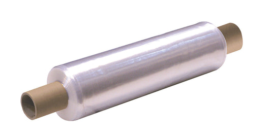 LLDPE Pre-Stretched Cast Film 400mm Width x 600mtr Length 8mu 38mm Standard Core Clear  6 Rolls per