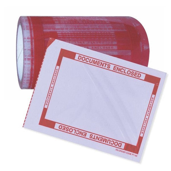 Tenzalopes Documents Enclosed Pouch Tape 144 x 200mm pouches 330 pouches/roll