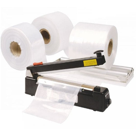 Lay-flat Tubing polythene 610mm x 183mtr 125mu clear