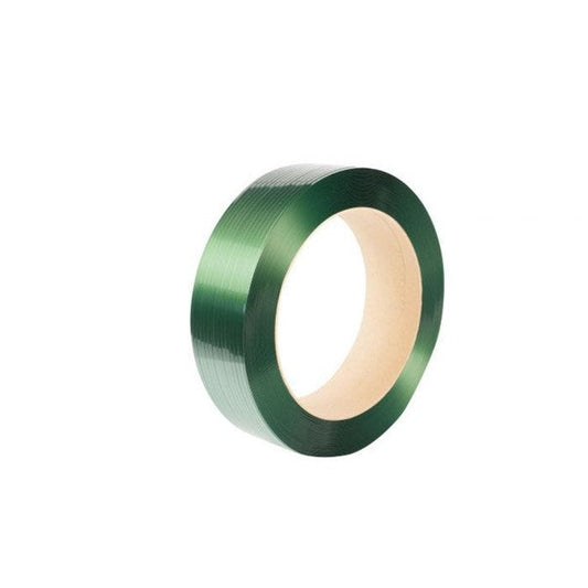 Strapping smooth polyester 19 x 1.0mm x 1000mtr 406 core green