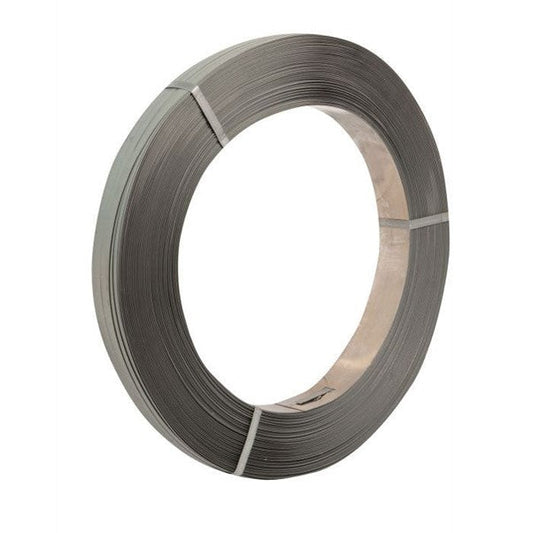 Strapping steel ribbon wound 19 x 0.5mm zinc coated