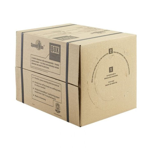 Speedman Paper Void Fill in Dispenser Box 70gsm 390mm x 450mtr roll printed with BLUE ANGEL