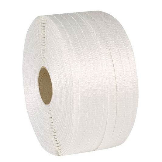 Polyester Hand Strap 19mmx500mtr Cardboard Core 76x139mm 740kg Breaking Strain Grey