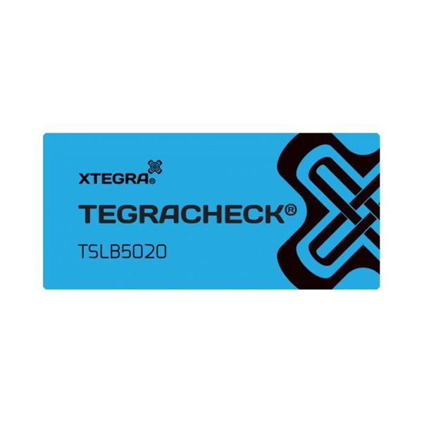 Tegracheck Security Labels non-transfer 50 x 20mm blue