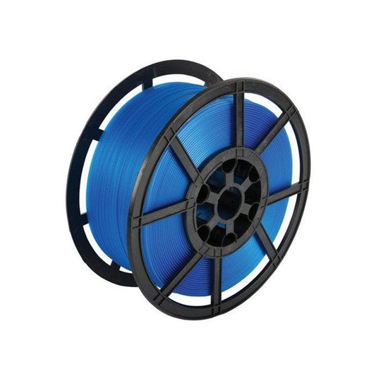 Polypropylene Embossed Hand Strap 12mmx0.9mmx1000mtr Plastic Reel 160x395mm 300kg Breaking Strain Bl