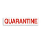 Polypropylene Tape 48mm x 66mtr Acrylic adhesive White BASE Red PRINT (QUARANTINE) Printed on