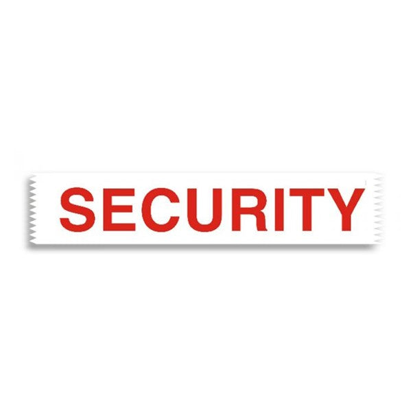 Polypropylene Tape 48mm x 66mtr Solvent adhesive White BASE Red PRINT (SECURITY) Printed on